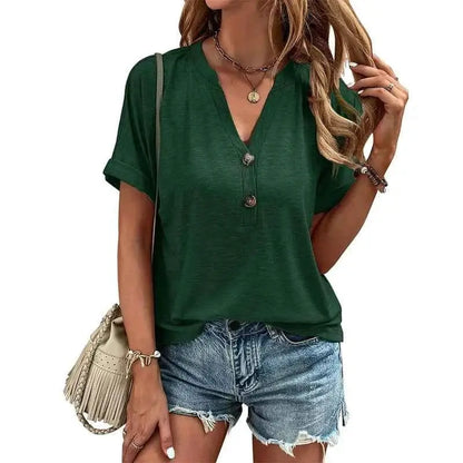 Solid Color Casual Loose T Shirt For Women 2025 Summer Vintage Oversized Short Sleeve Tee Streetwear Top