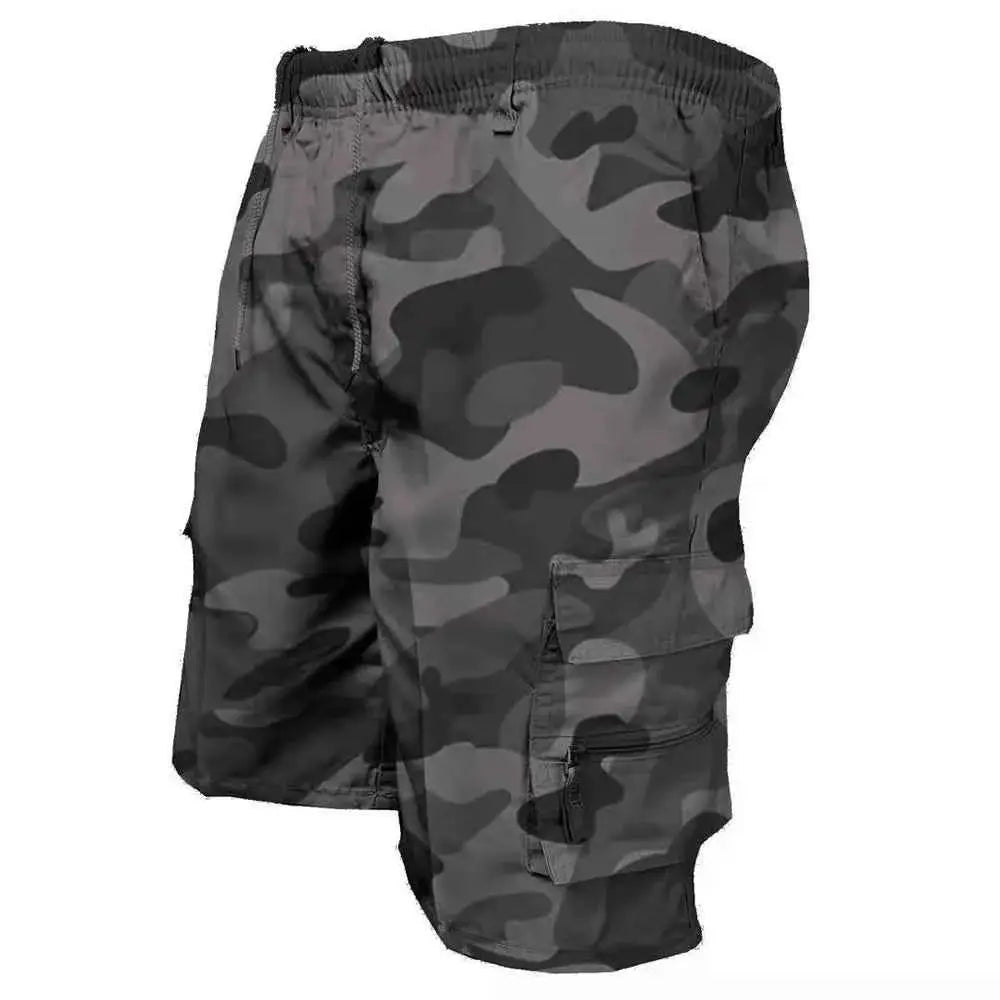 Mens Camouflage Cargo Shorts Loose Fit Knee Length Casual Outdoor Summer Shorts For Men