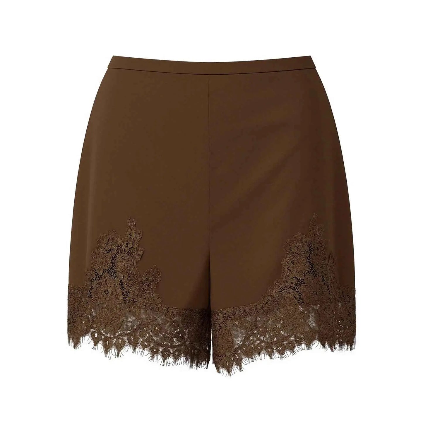 Women Y2K Silk Lace Trim Shorts Pajama Micro Mini Slip Boxer Lounge Low Rise Bottoms Streetwear
