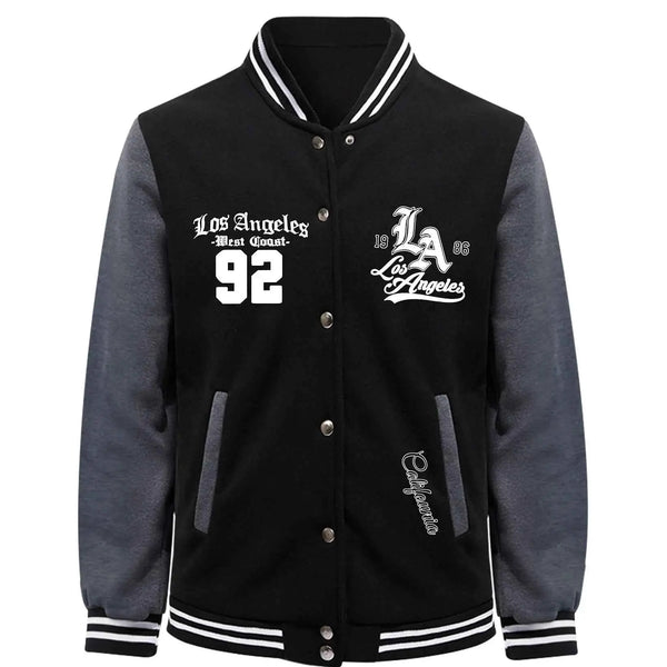 Men's Baseball Uniform Long Sleeve Polyester Black White Casual Sportswear Jacket | TeenStylo