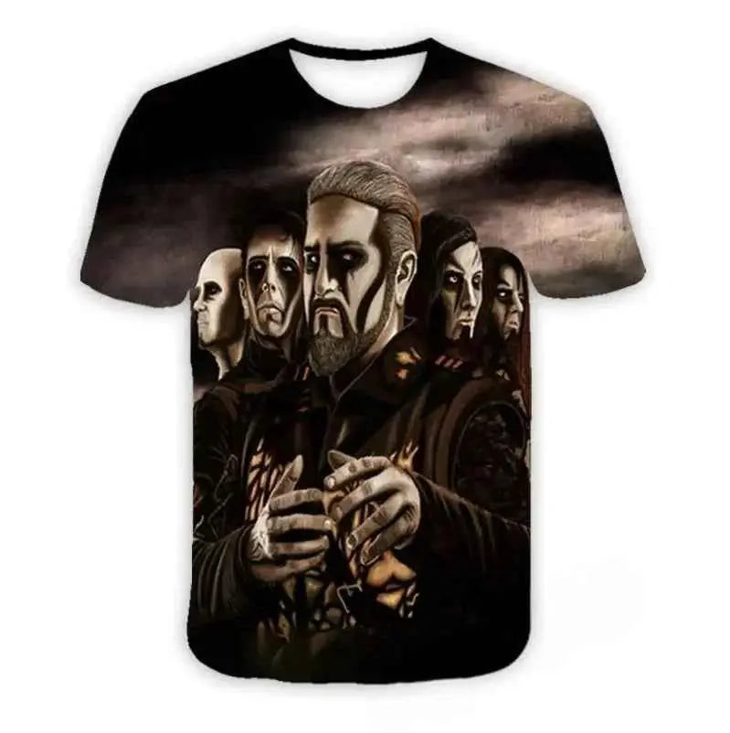 Powerwolf Metal Rock 3D Print T Shirt For Men And Women Hip Hop Style Oversized Short Sleeve Tee Streetwear Fashion
