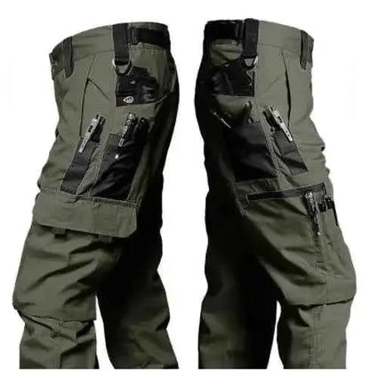 Men's Tactical Waterproof Cargo Pants Multi Pocket Combat Trousers For Outdoor Wear Resistant