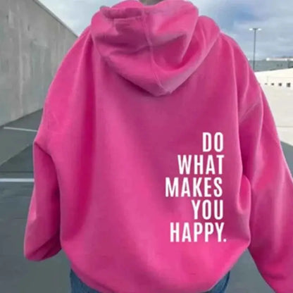 Do What Makes You Happy Hoodie for Teens and Adults by TeenStylo Comfortable Fleece Pullover Sweatshirt