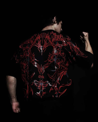 Lonely Shadow Gothic Streetwear T Shirt For Men And Women Oversized Cotton Tee Skeleton Art Grunge Dark Edge Fashion