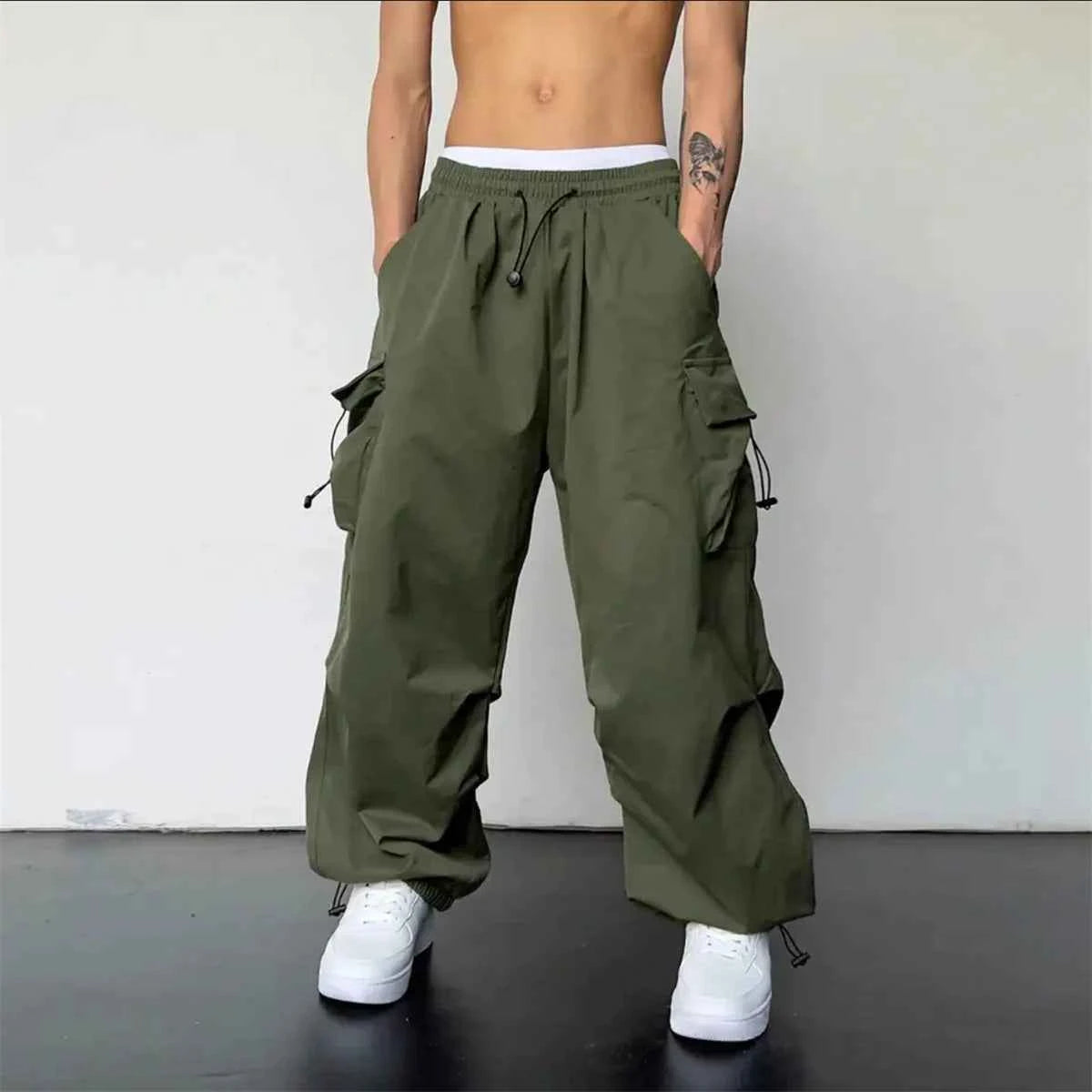 Women Cargo Pants Loose Fit Joggers Boyfriend Style Streetwear Hip Hop Trousers Casual