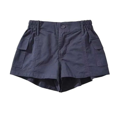 Y2K Cotton Cargo Shorts For Women High Waist Vintage Style With Pockets Summer Casual Streetwear All Match