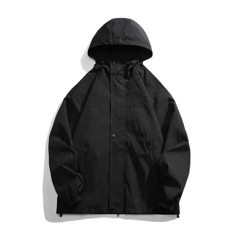 Mens Hooded Jacket Bomber Windbreaker Zipper Coat For Spring And Autumn Loose Cargo Casual Sportswear