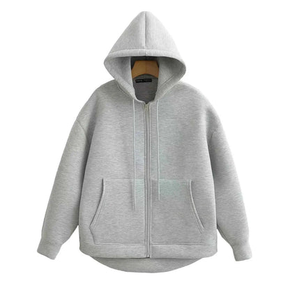 Women Zip Up Hoodie Autumn Hooded Sweatshirt Oversized Long Sleeve Zip Hoodie Jacket