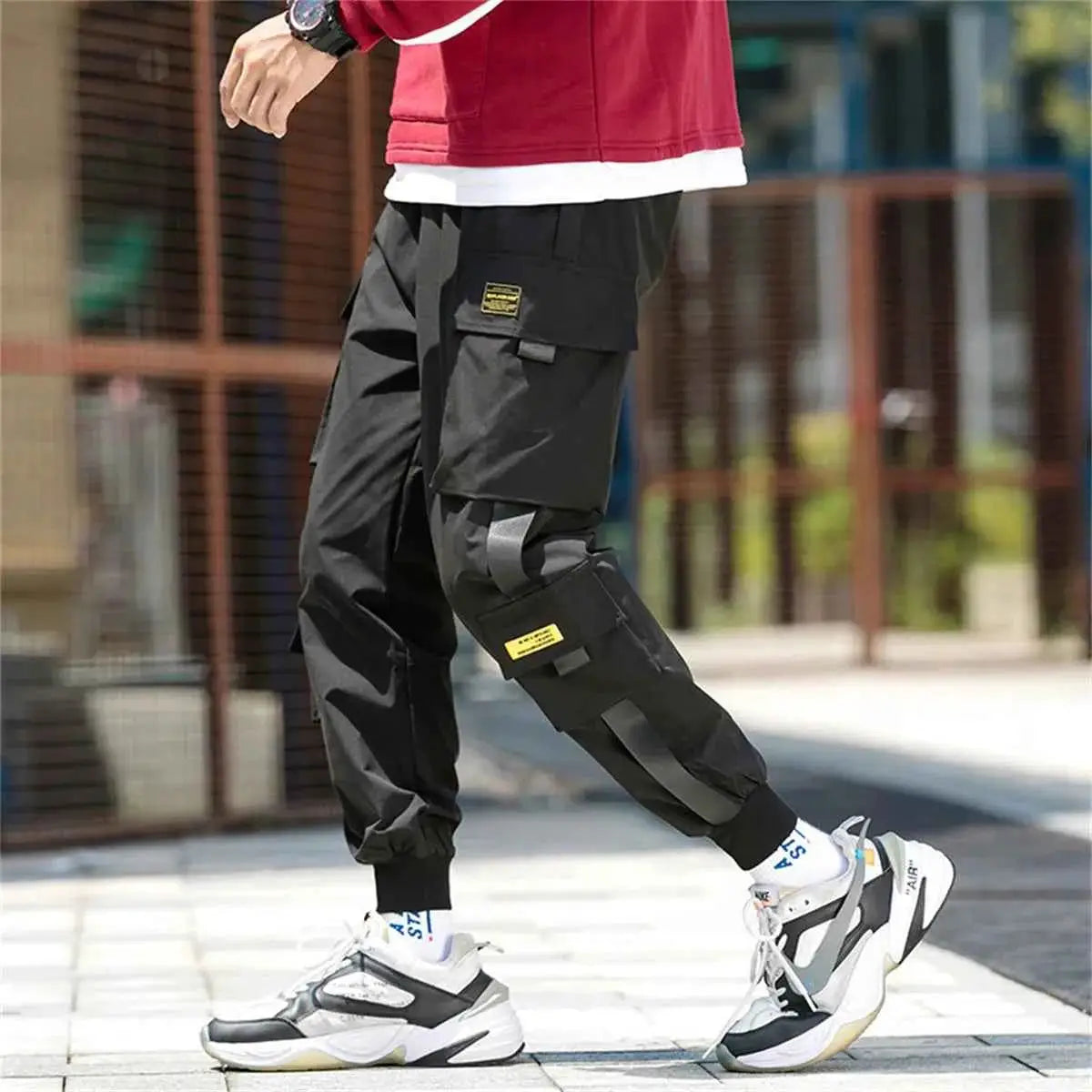 Black Cargo Pants Women High Waist Joggers Streetwear Trousers Hip Hop Korean Punk Casual Capris