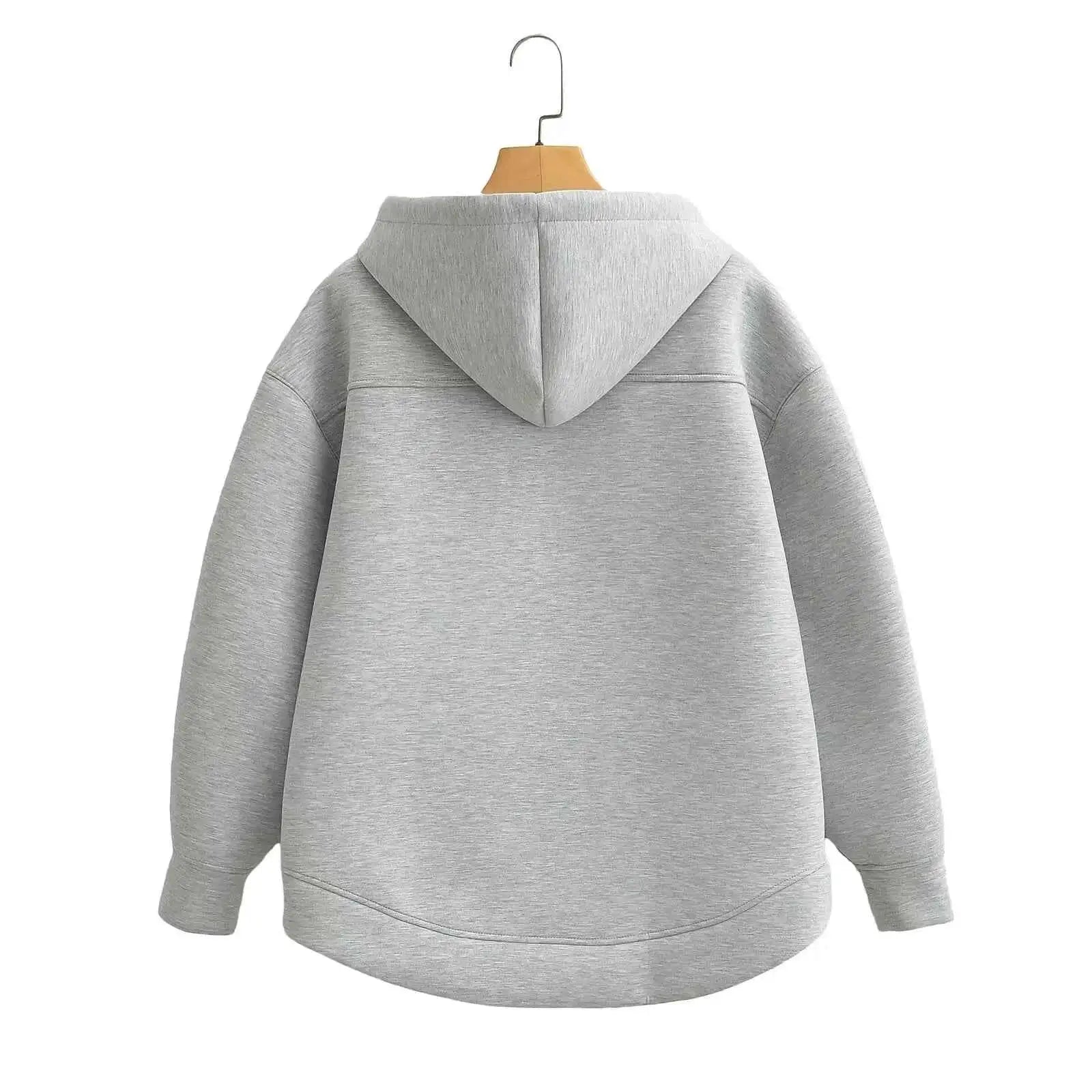 Women Zip Up Hoodie Autumn Hooded Sweatshirt Oversized Long Sleeve Zip Hoodie Jacket
