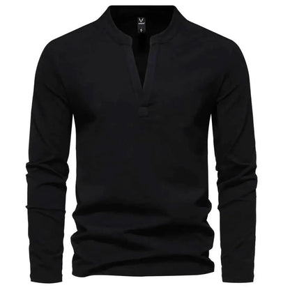 New Autumn Fashion Mens Polo Shirt Solid Color Long Sleeve Slim Fit Cotton Casual Hip Hop Top Shirts 5XL