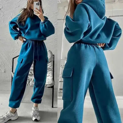 Women's Tracksuit Set Fleece Hoodie And Sweatpants | TeenStylo — TeenStylo