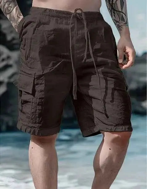 Men Loose Cargo Shorts With Pockets Beach Streetwear Sports Casual Running Shorts