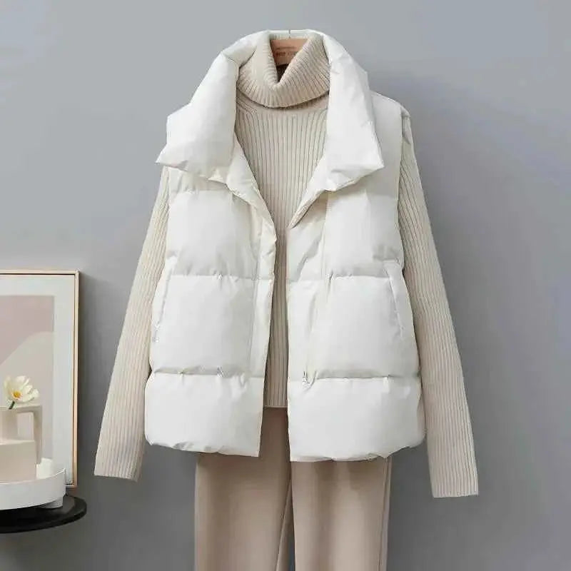 Winter Warm Cropped Vest Jackets For Teens By TeenStylo Soft Fleece Lined Puffer Outerwear