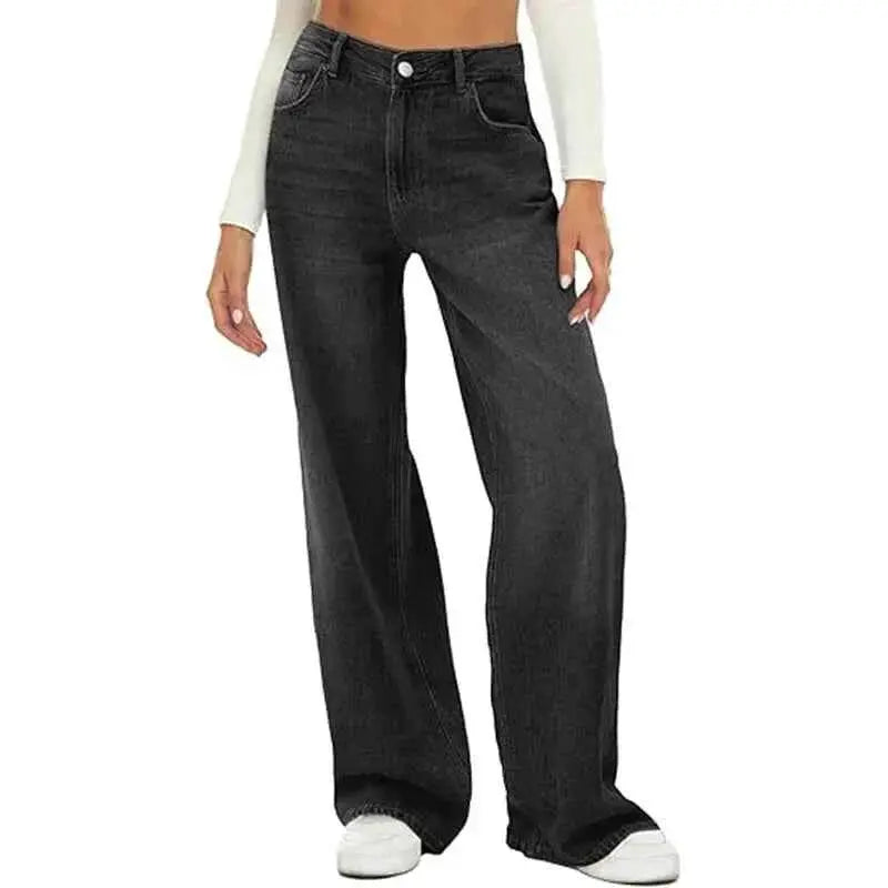 Women Loose High Waist Straight Leg Pants For Casual Everyday Wear By TeenStylo Comfortable Fit And Easy Movement