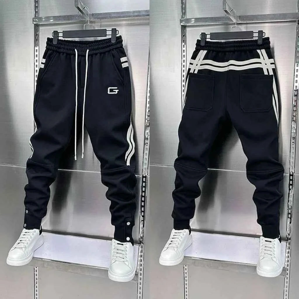 2024 New Men Joggers Autumn Winter Sweatpants Drawstring Casual Workout Cotton Sports Trousers Clothing