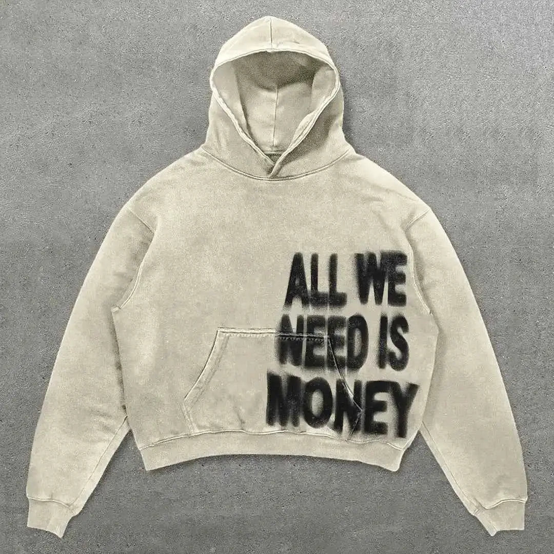 Y2K Hoodie Sweatshirt for Men and Women Oversized Harajuku Gothic Graphic Print Pullover Hoodie