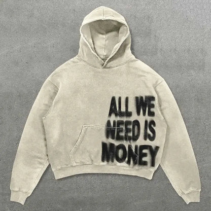 Y2K Hoodie Sweatshirt for Men and Women Oversized Harajuku Gothic Graphic Print Pullover Hoodie