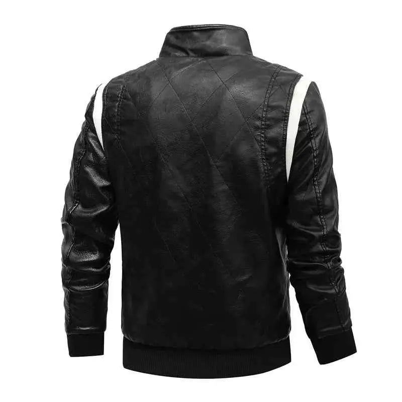 Autumn Winter Bomber Leather Jacket Men Hooded PU Leather Motorcycle Scorpion Embroidery Drive Inspired by Ryan Gosling