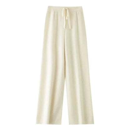 TeenStylo Merino Wool Women's Knitted Trousers Premium Soft Cozy Knit Pants For Everyday Comfort