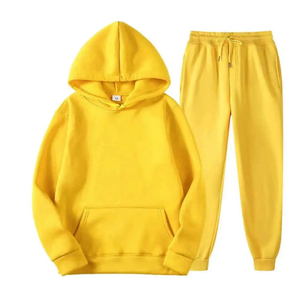 Men's Tracksuit Set Hooded Sweatshirt and Jogger Pants High Quality Breathable Polyester for Casual Gym Wear
