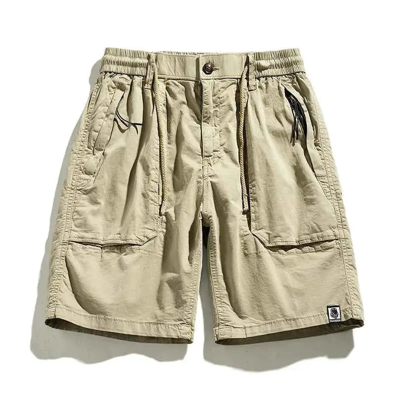 Men Summer Casual Classic Multi Pocket Camouflage Cotton Cargo Shorts Vintage Twill