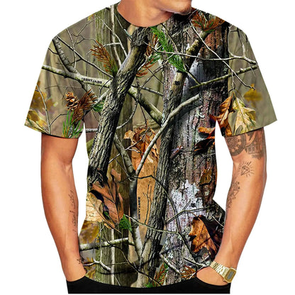Summer Fashion 3D Camouflage Print Unisex Casual Short Sleeve T Shirt For Everyday Wear