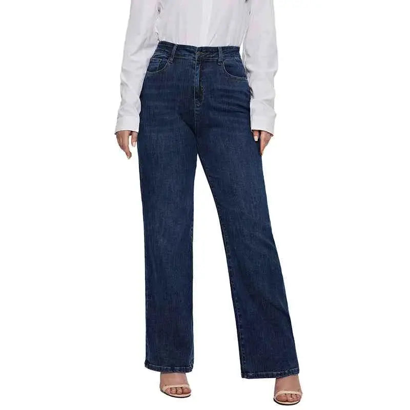 Plus Size Wide Leg Jeans For Women By TeenStylo Comfortable Denim Trousers For Everyday Comfort
