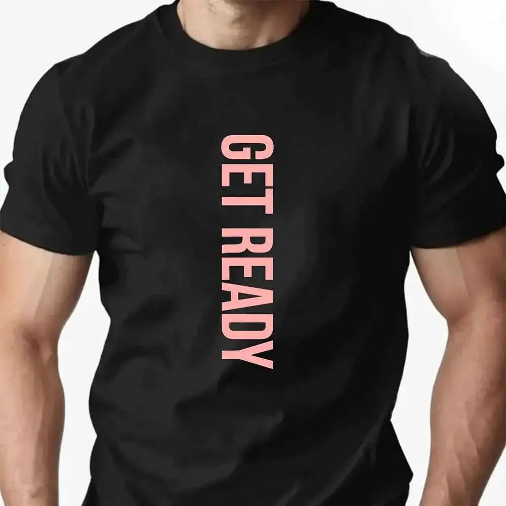 Summer Mens T Shirt Getfeady Pattern Print 100 Percent Cotton Breathable Oversized Round Neck Graphic Tee High Quality