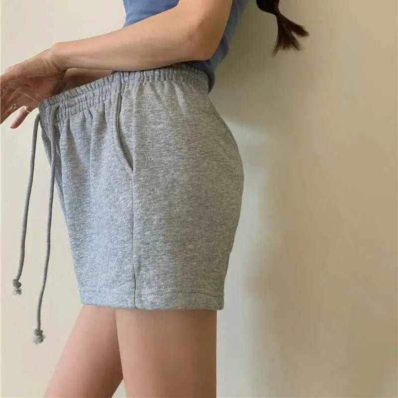 Women Shorts Solid Cozy Casual Loose Fit Breathable Streetwear Wide Leg Bottoms For Summer Teens