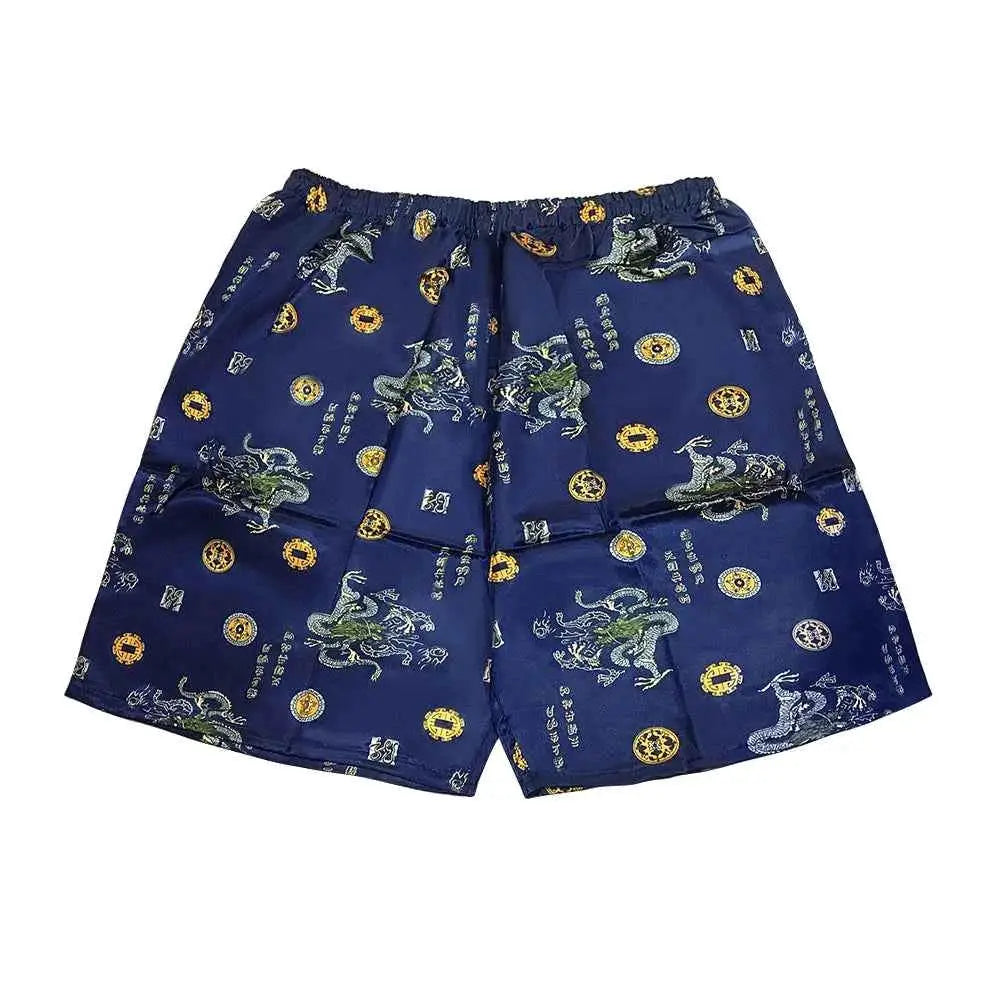 Mens Silk Satin Pajama Pants Sleep Bottoms Nightwear Homewear Random Color One Piece