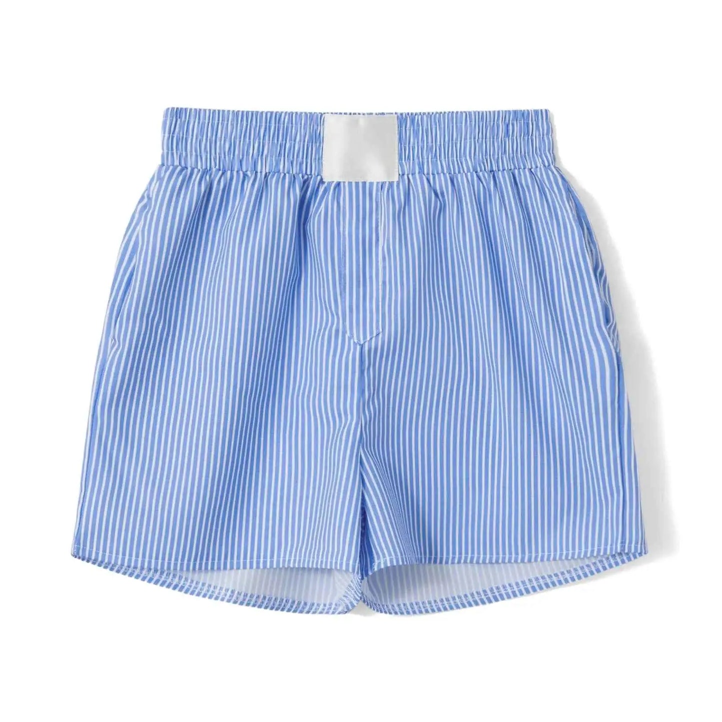Womens Y2K Elastic Waisted Striped Shorts Pyjamas Bottoms Loungewear Summer Beach Wide Leg Boxers Boyshorts