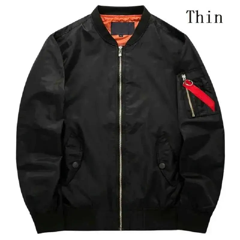 MA 1 Flight Bomber Jacket For Men Waterproof Winter Coat Casual Zipper Plus Size 8XL