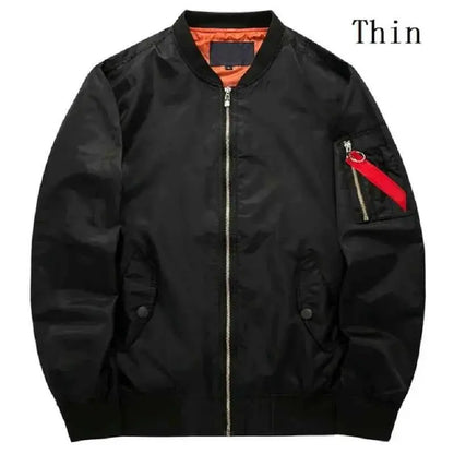 MA 1 Flight Bomber Jacket For Men Waterproof Winter Coat Casual Zipper Plus Size 8XL