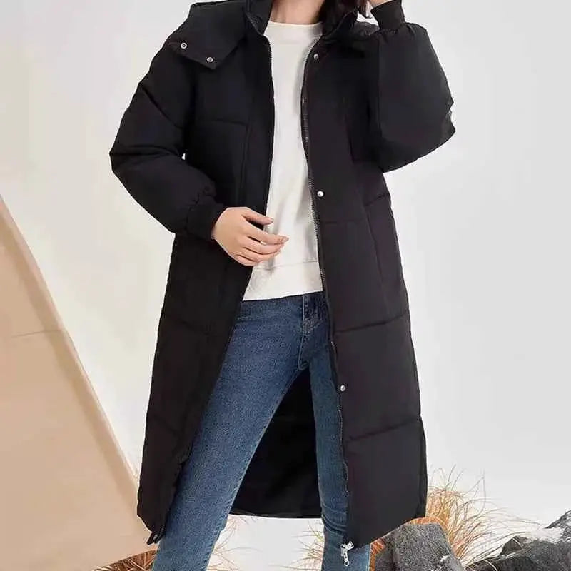 Women's Autumn Casual Thickened Warm Hooded Padded Jacket Outerwear Coat Insulated Weatherproof