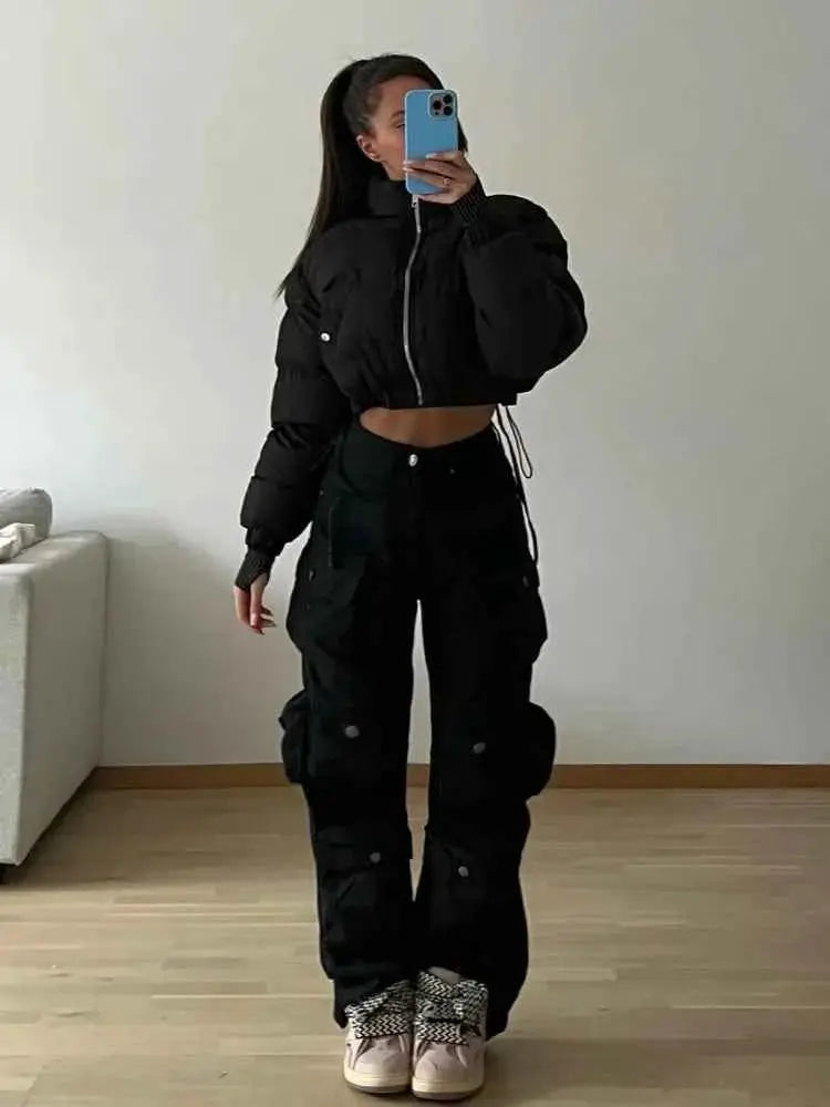 Taruxy Cargo Pants For Women With Multiple Pockets Loose Fit High Waist Baggy Streetwear Sweatpants Trousers