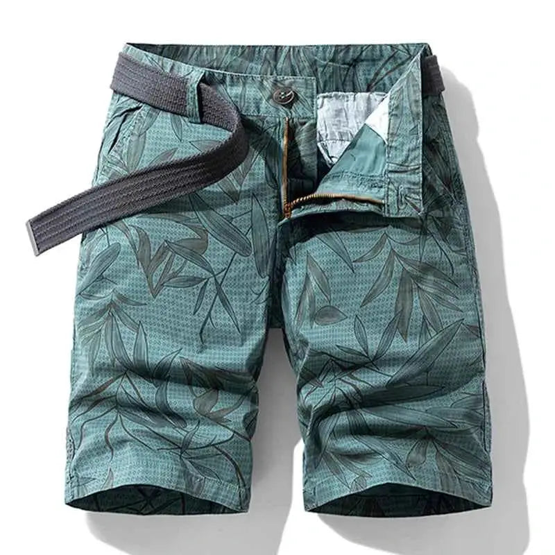 Mens Summer Casual Cargo Shorts Camouflage Cotton Twill With Pockets Jogger Style Vintage