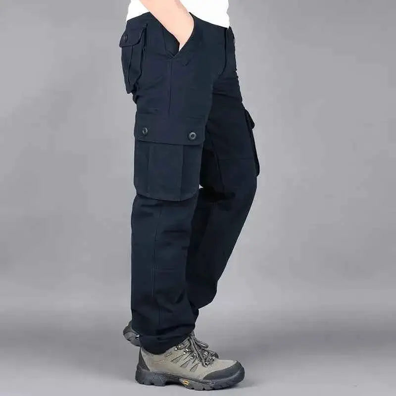 Mens Tactical Cargo Pants Cotton Outdoor Work Trousers Camouflage Hiking Pants Big Size