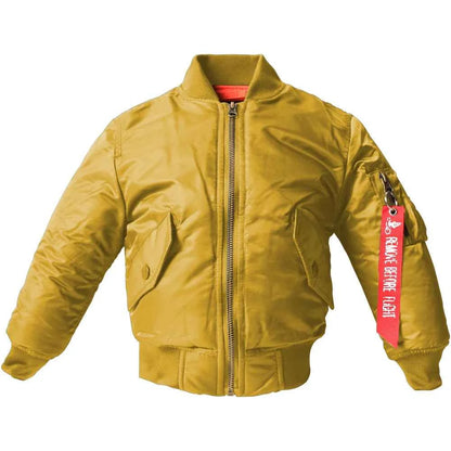 Yesars Kids Winter Jacket MA1 Bomber Flight Coat For Boys 2T To 12T Warm Windproof Waterproof Outerwear