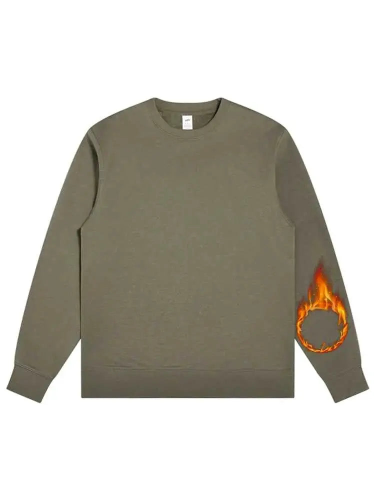 Oversized Green Mint Sweatshirt For Women Basic Winter Warm Fleece Lined Option TeenStylo