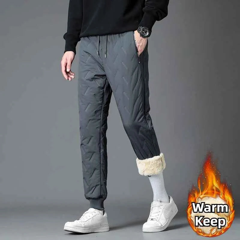Men Open Crotch Thermal Sweatpants Winter Thickened 7XL Sport Casual Trousers With Hidden Zippers