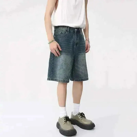 Summer Denim Shorts For Men Loose Fit Korean Style Asian Size TeenStylo Casual Everyday Wear