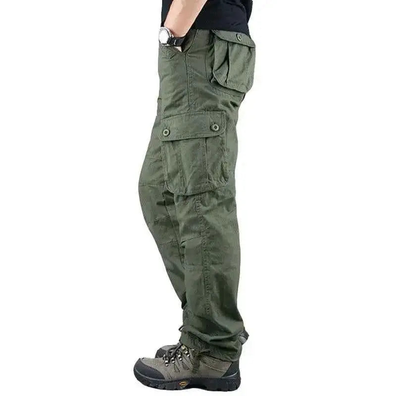 Mens Tactical Cargo Pants Cotton Outdoor Work Trousers Camouflage Hiking Pants Big Size