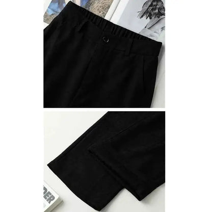 Womens Beige Stretch Wide Leg Pants For Casual Everyday Office Wear All Day Comfort TeenStylo