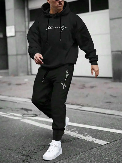 Autumn Winter Hooded Tracksuit Set For Men And Women With Drawstring Pullover Comfortable Casual Fashion Daily Wear