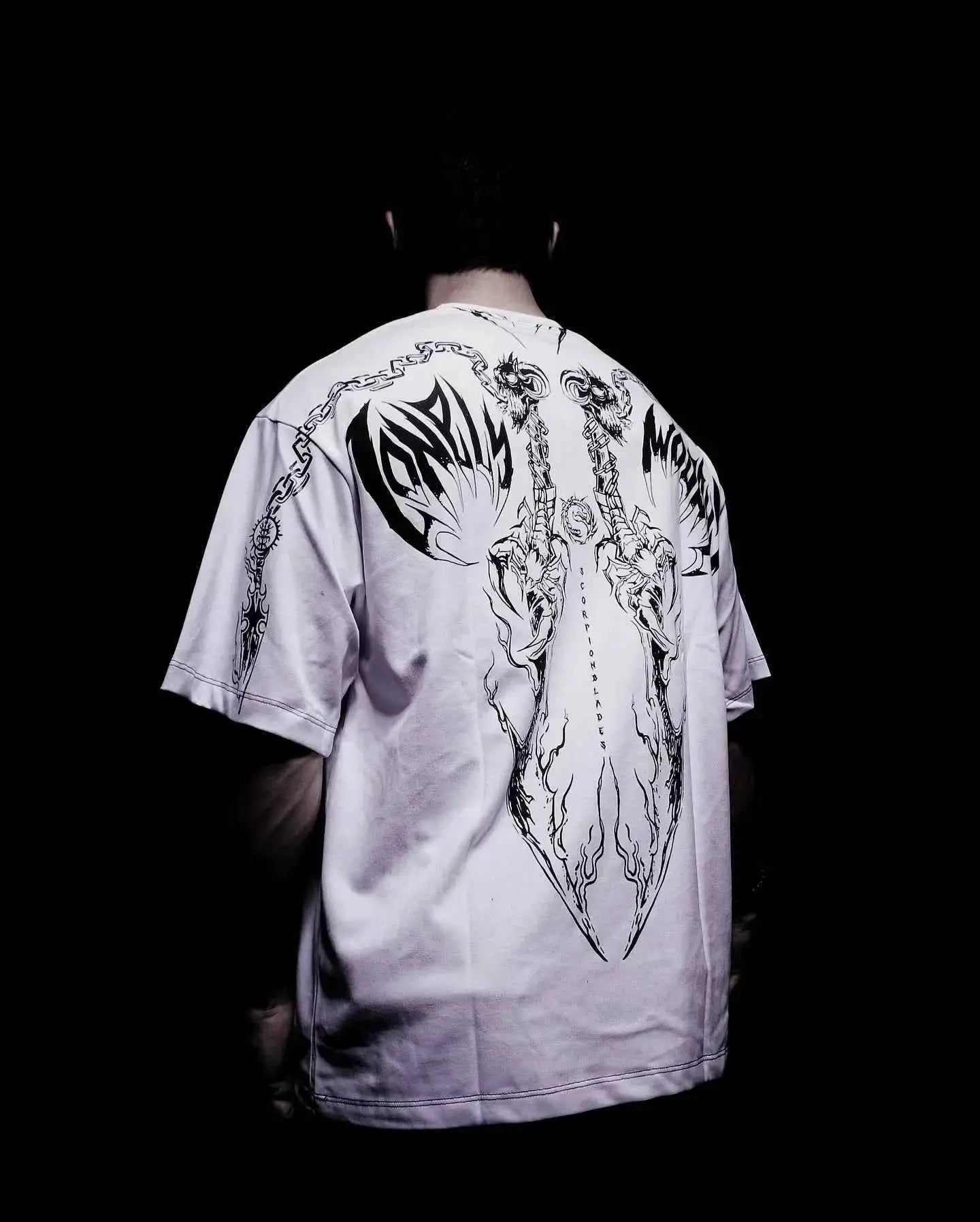 Lonely Shadow Gothic Streetwear T Shirt For Men And Women Oversized Cotton Tee Skeleton Art Grunge Dark Edge Fashion
