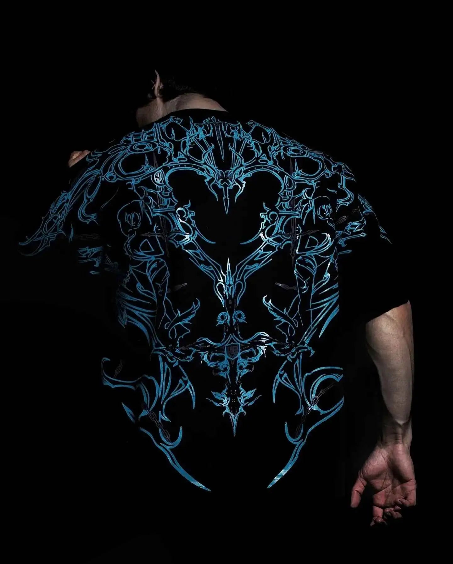 Lonely Shadow Gothic Streetwear T Shirt For Men And Women Oversized Cotton Tee Skeleton Art Grunge Dark Edge Fashion