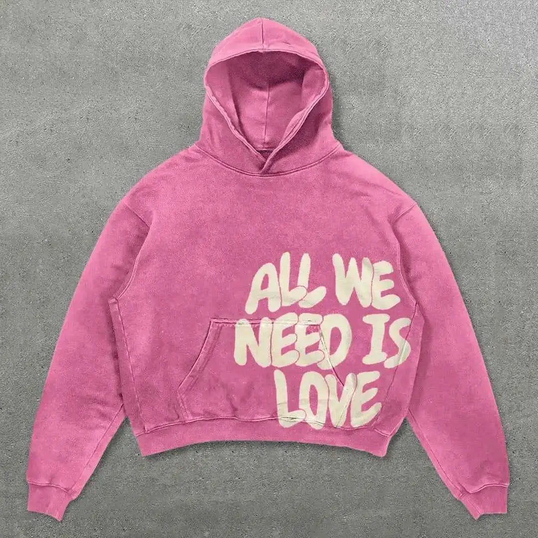 Y2K Hoodie Sweatshirt for Men and Women Oversized Harajuku Gothic Graphic Print Pullover Hoodie