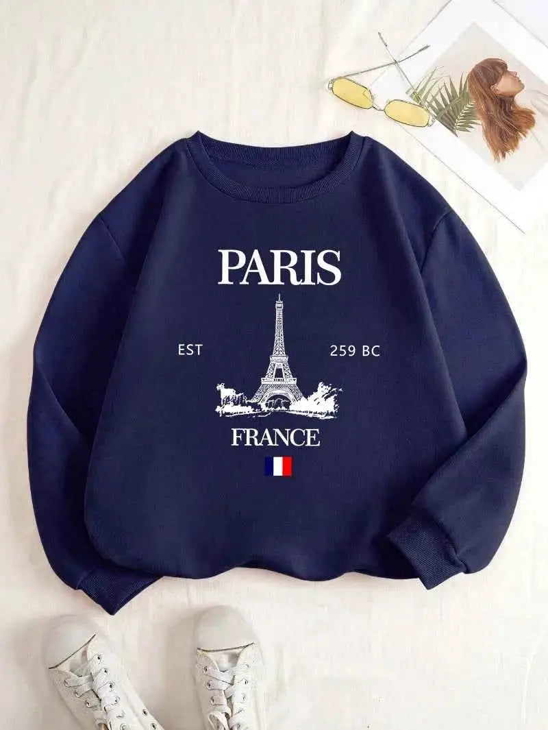 Paris France Eiffel Tower Hoodie Unisex Sweatshirt For Women Men Casual Wear Size S To 2XL TeenStylo