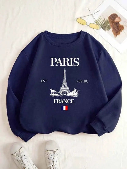 Paris France Eiffel Tower Hoodie Unisex Sweatshirt For Women Men Casual Wear Size S To 2XL TeenStylo